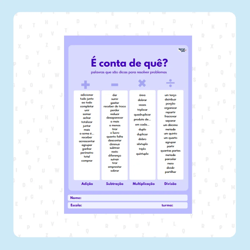 É conta de quê