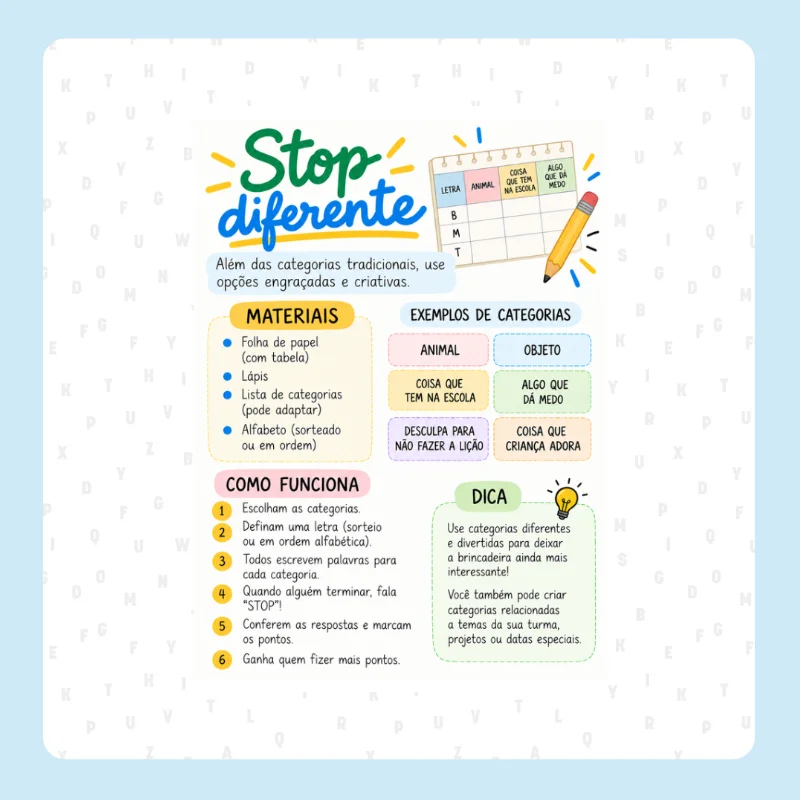 Brincadeiras da semana das crs
